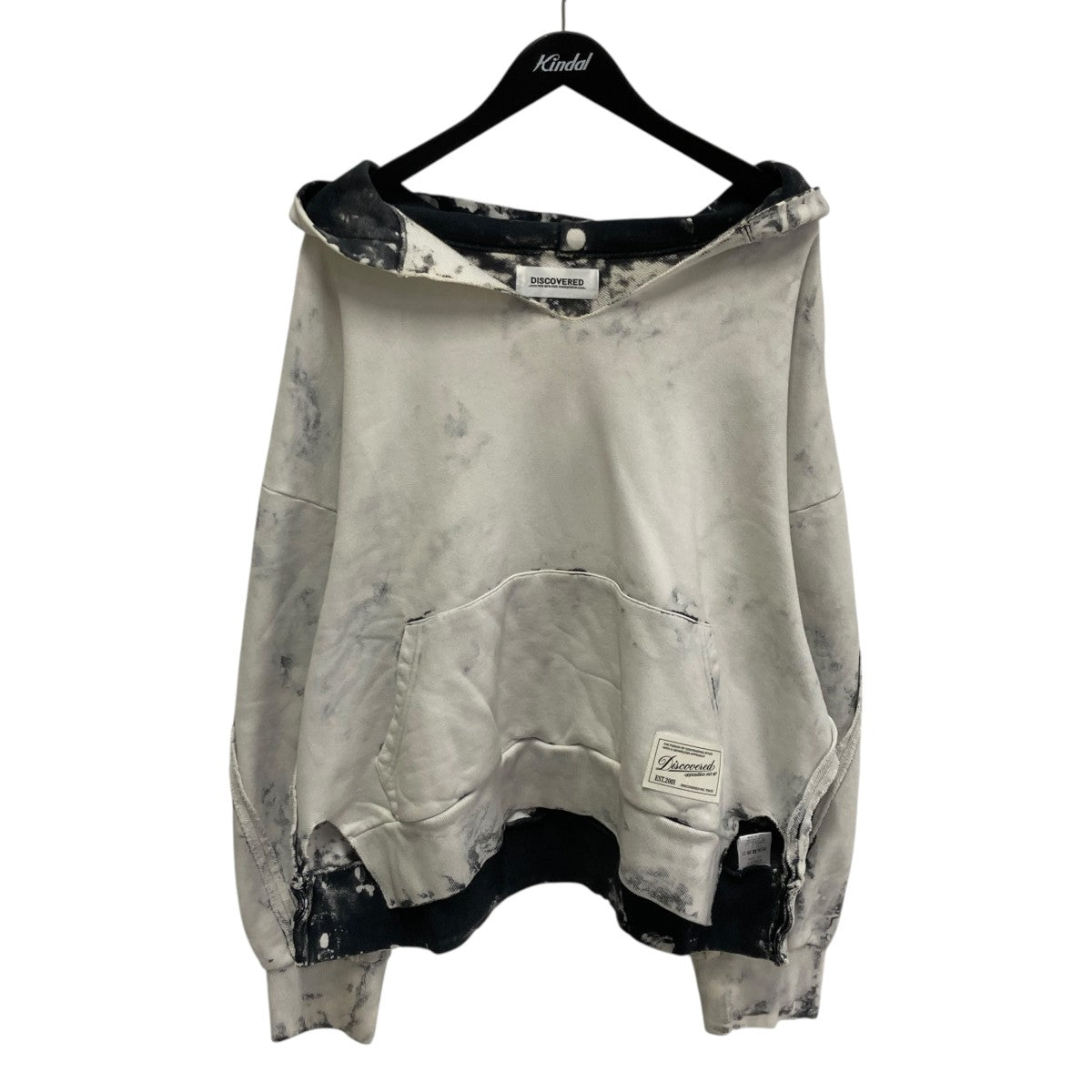 DISCOVERED BLEACH PULL HOODIEパーカーDC-AW25-CU-14 古着・中古-1枚目のアイテム画像