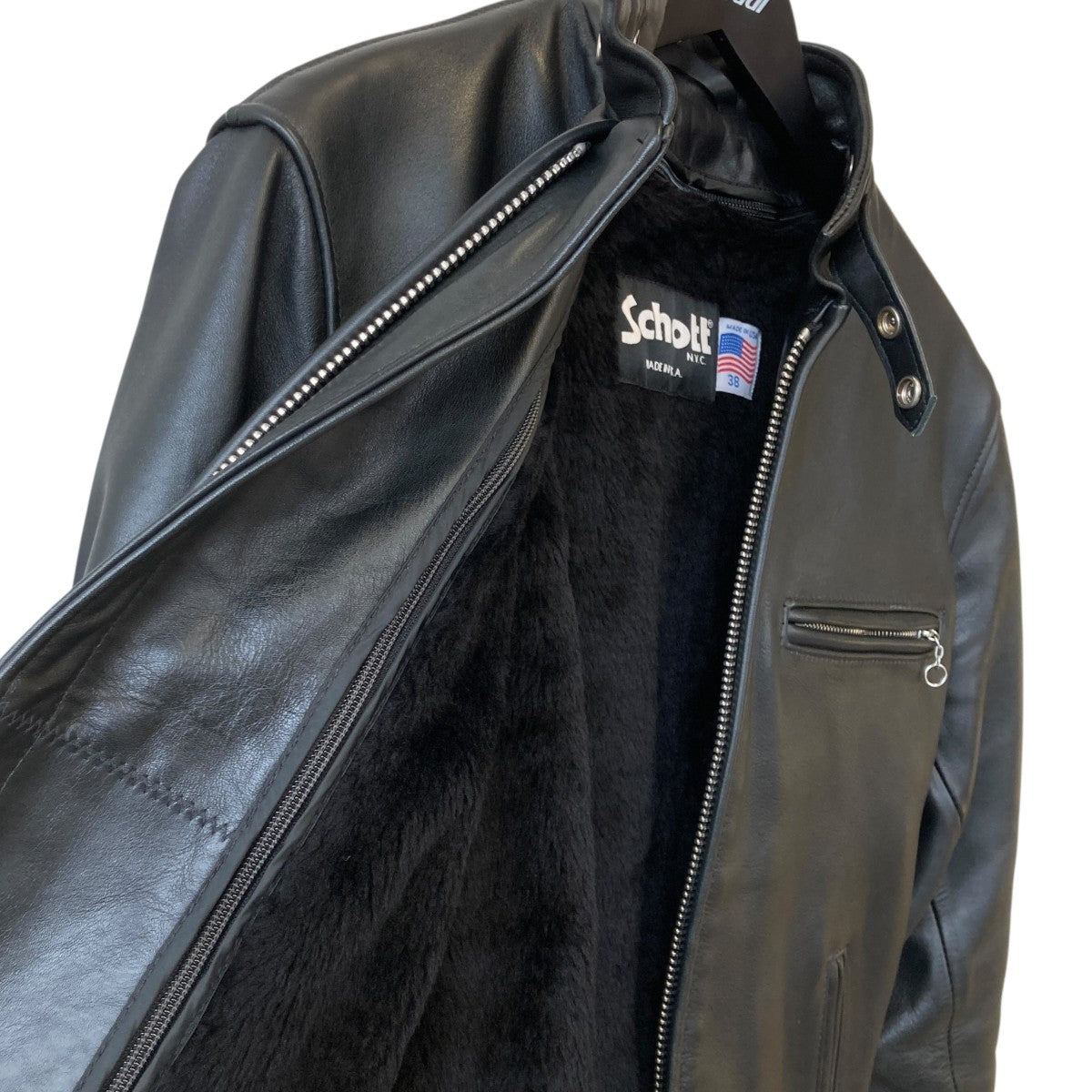 Schott ライナー付 レザージャケット6549104074 古着・中古-3枚目のアイテム画像