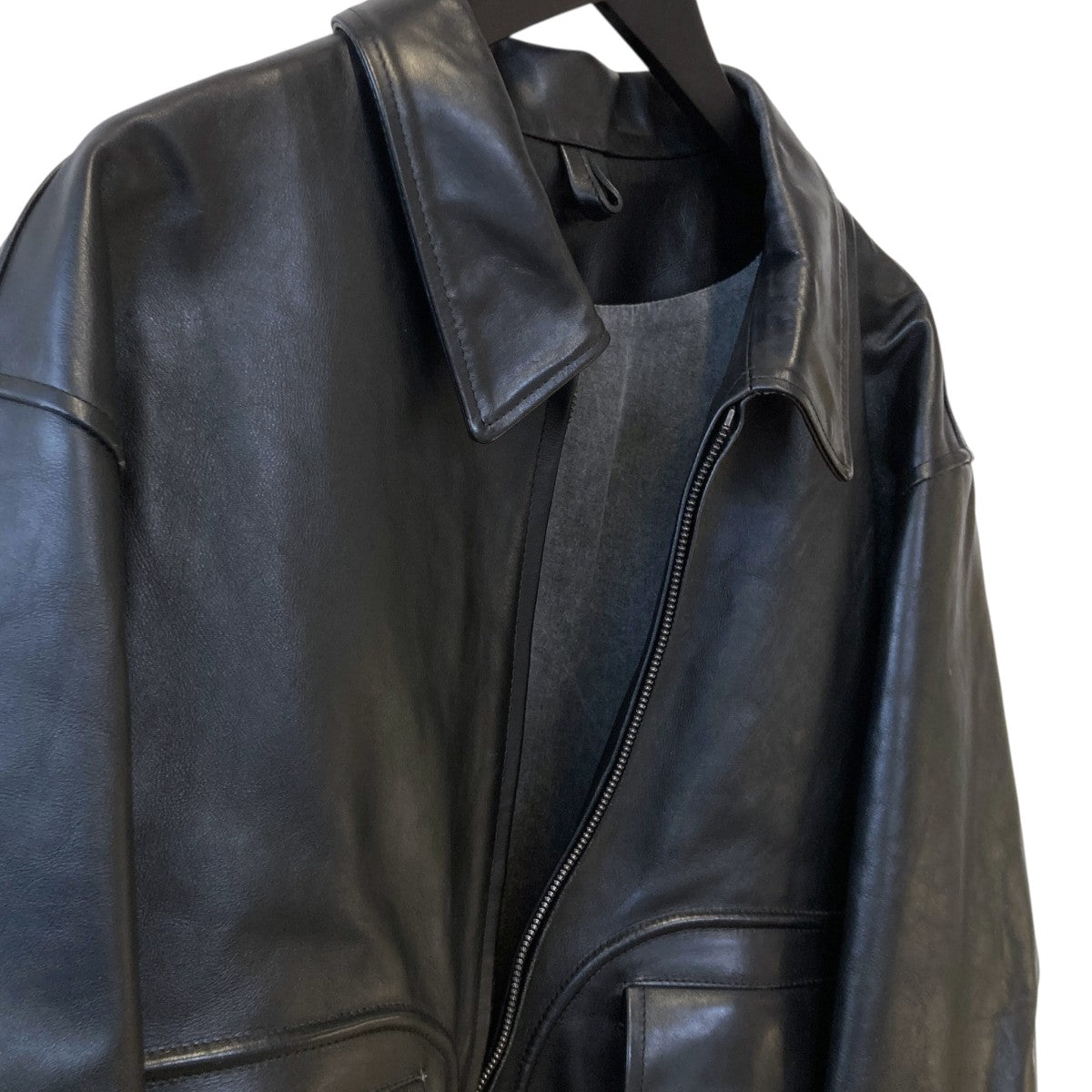 Yohji Yamamoto pour homme×ISAMU KATAYAMA BACKLASH 6．1 THE MAN BLOUSONレザージャケットHE-Y51-701 古着・中古-3枚目のアイテム画像