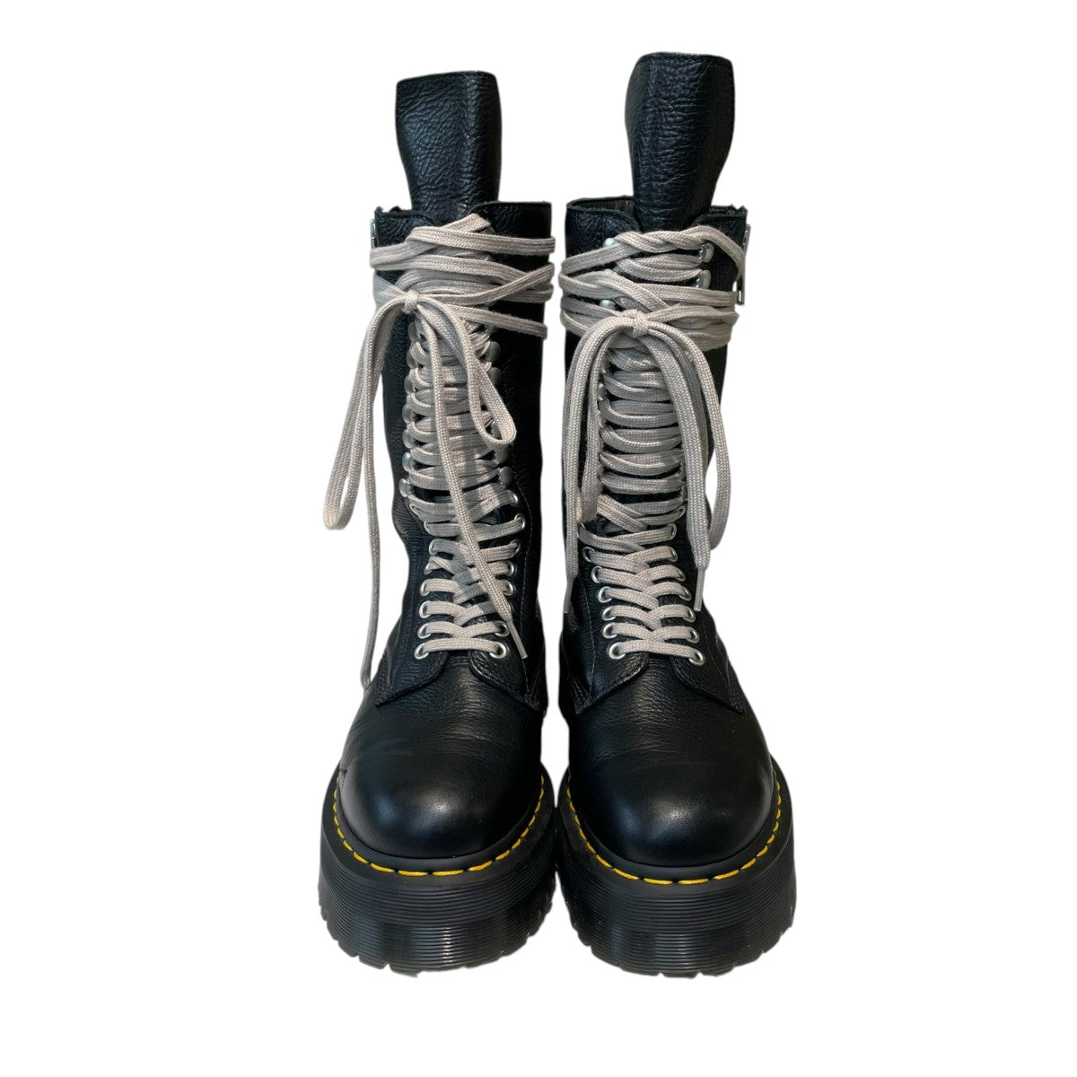 RICK OWENS×Dr．Martens QUAD SOLE CALF LENGTH BOOTブーツ1918ro 古着・中古-3枚目のアイテム画像