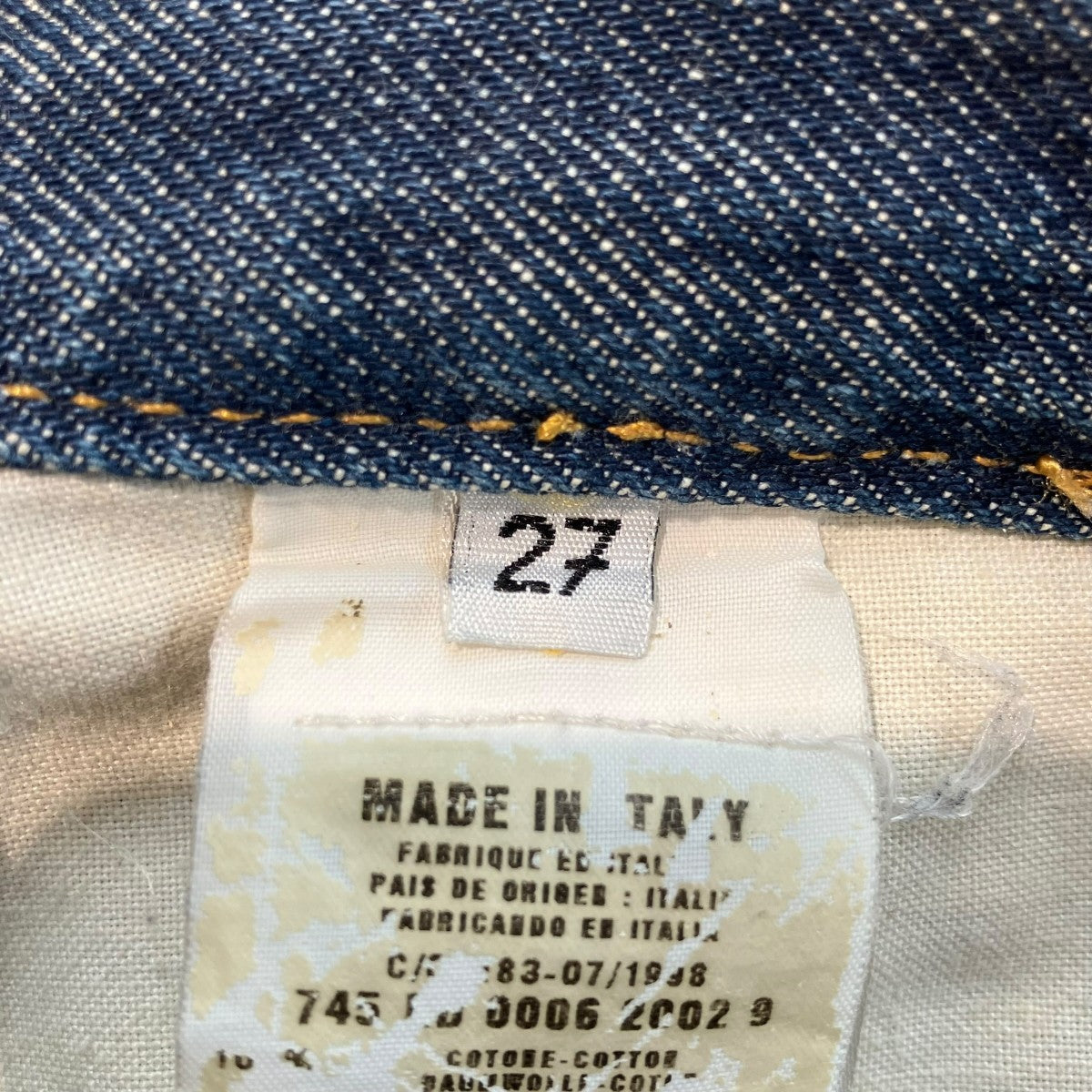 HELMUT LANG デニムパンツ745 0006 2002 古着・中古-6枚目のアイテム画像