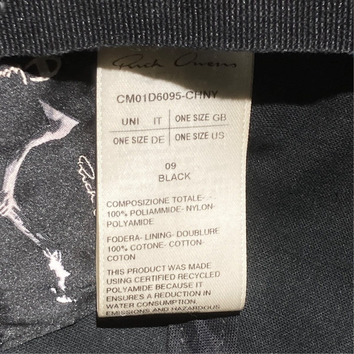 RICK OWENS×Champion キャップCM01D6095-CHNY 古着・中古-5枚目のアイテム画像