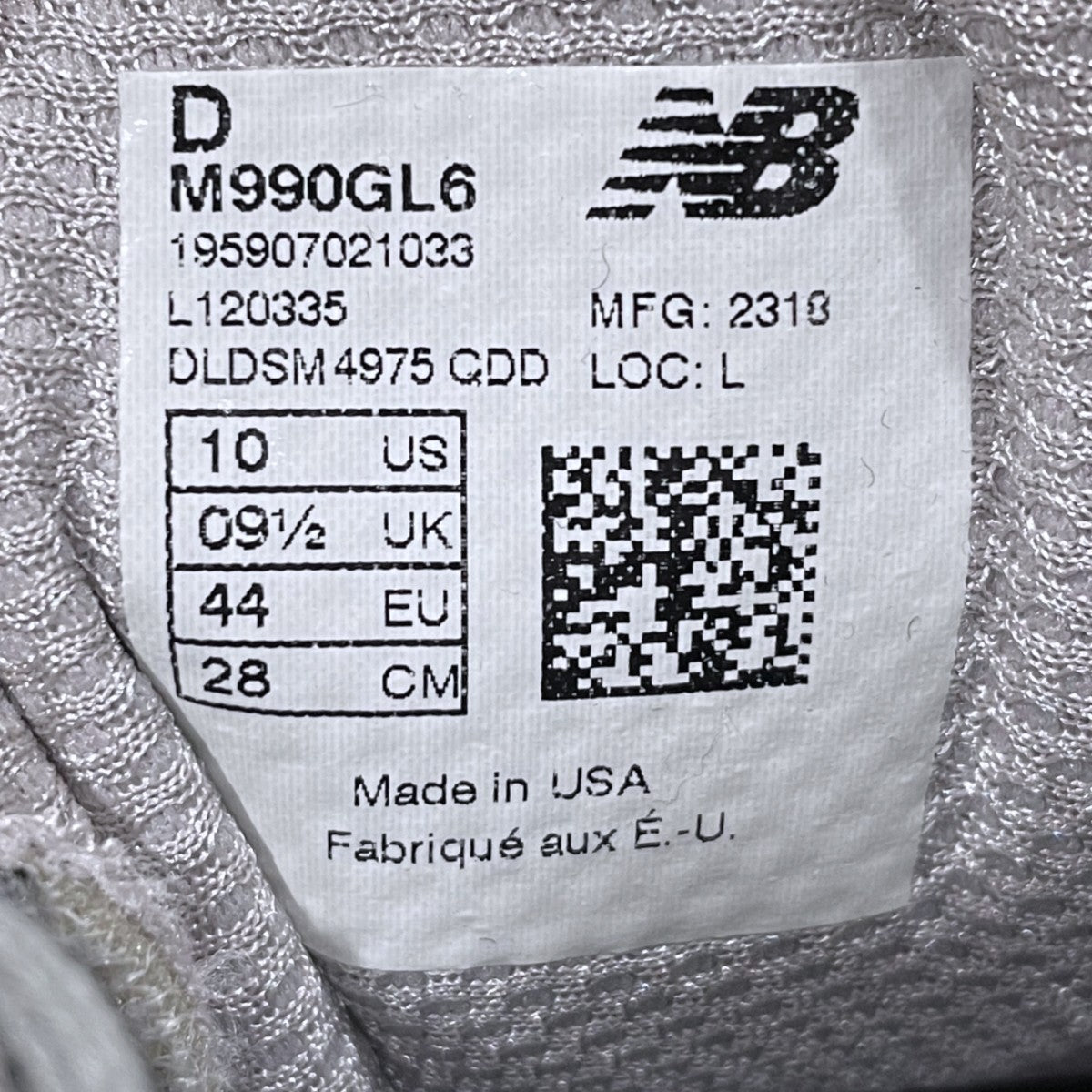 NEW BALANCE スニーカー M990GL6 MADE IN USA 古着・中古-5枚目のアイテム画像