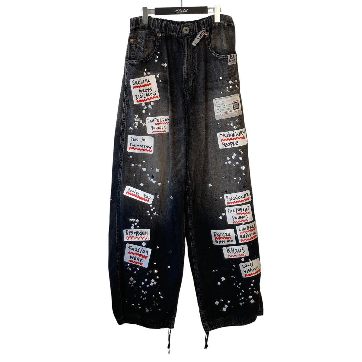 MIHARA YASUHIRO DENIM STICKER PANTSデニム ステッカー パンツb16pt081 古着・中古-1枚目のアイテム画像