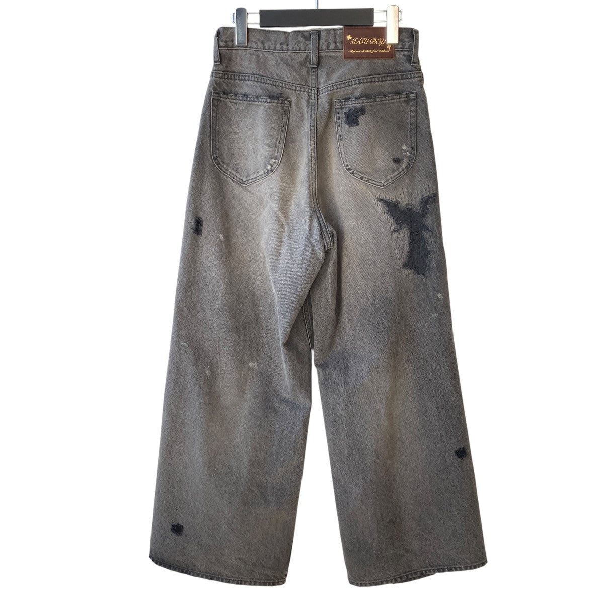 MASU BAGGY JEANS ANGEL DAMAGE加工デニムパンツb26u6pl003 古着・中古-2枚目のアイテム画像