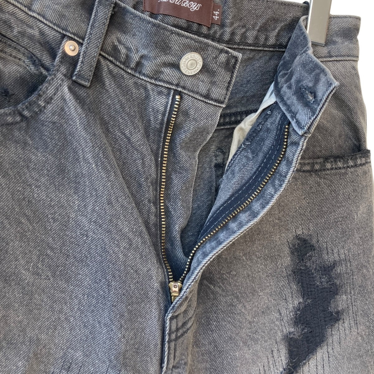 MASU BAGGY JEANS ANGEL DAMAGE加工デニムパンツb26u6pl003 古着・中古-3枚目のアイテム画像