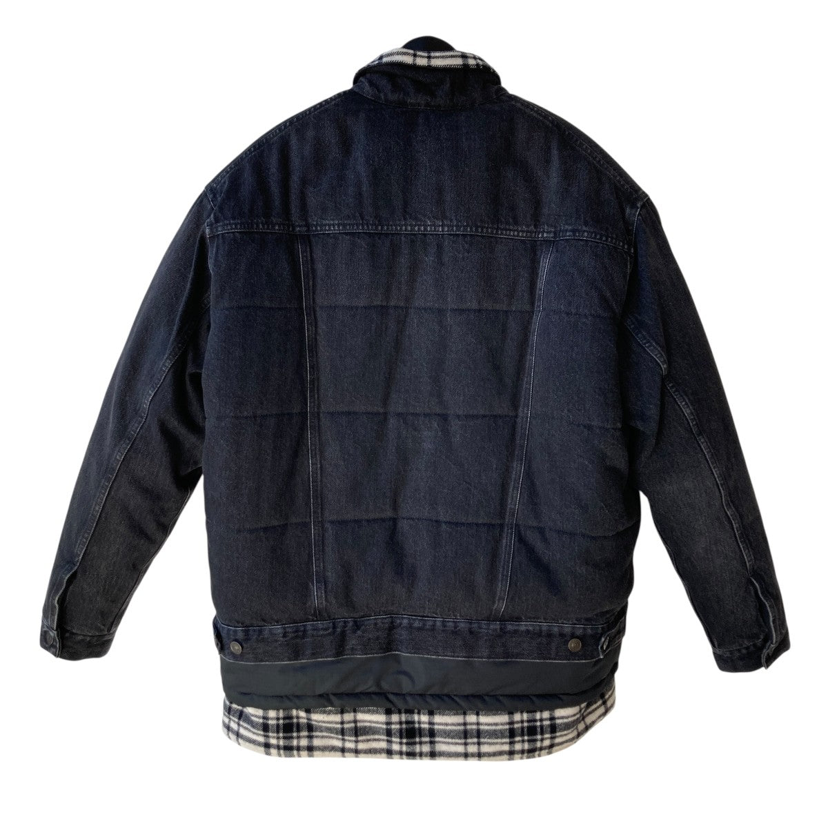 BALENCIAGA 18AWレイヤード オーバーサイズ パファデニム ジャケット543028 古着・中古-2枚目のアイテム画像