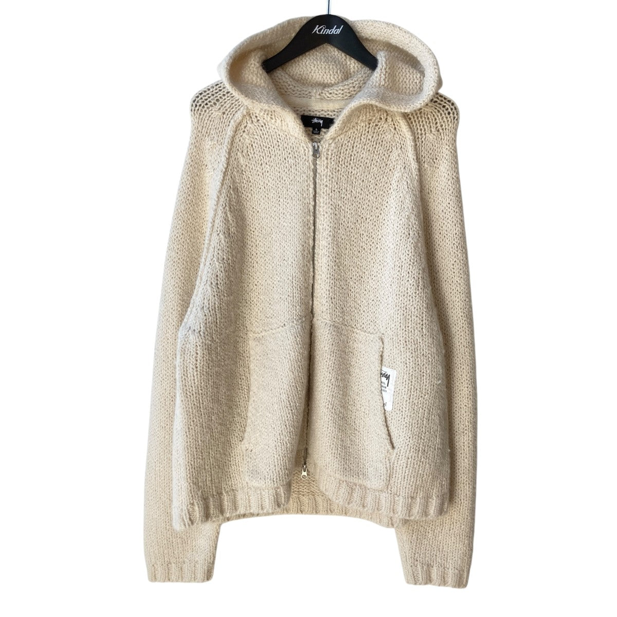stussy Chunky Knit Zip Hoodieニットジップパーカー117200 古着・中古-1枚目のアイテム画像