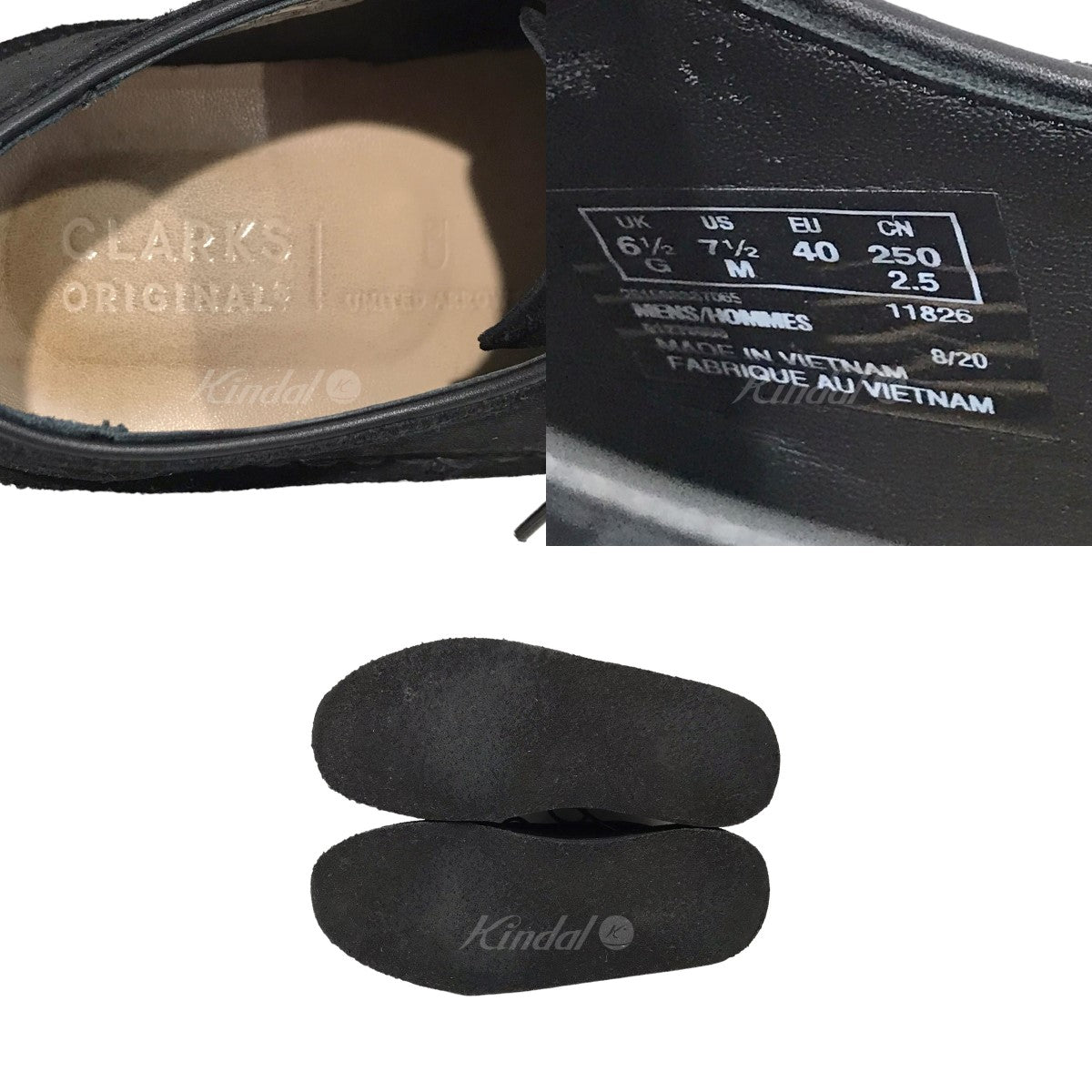 買い銀座CLARKS DesertLondon2 UK6 1/2 ブラックスウェード 靴
