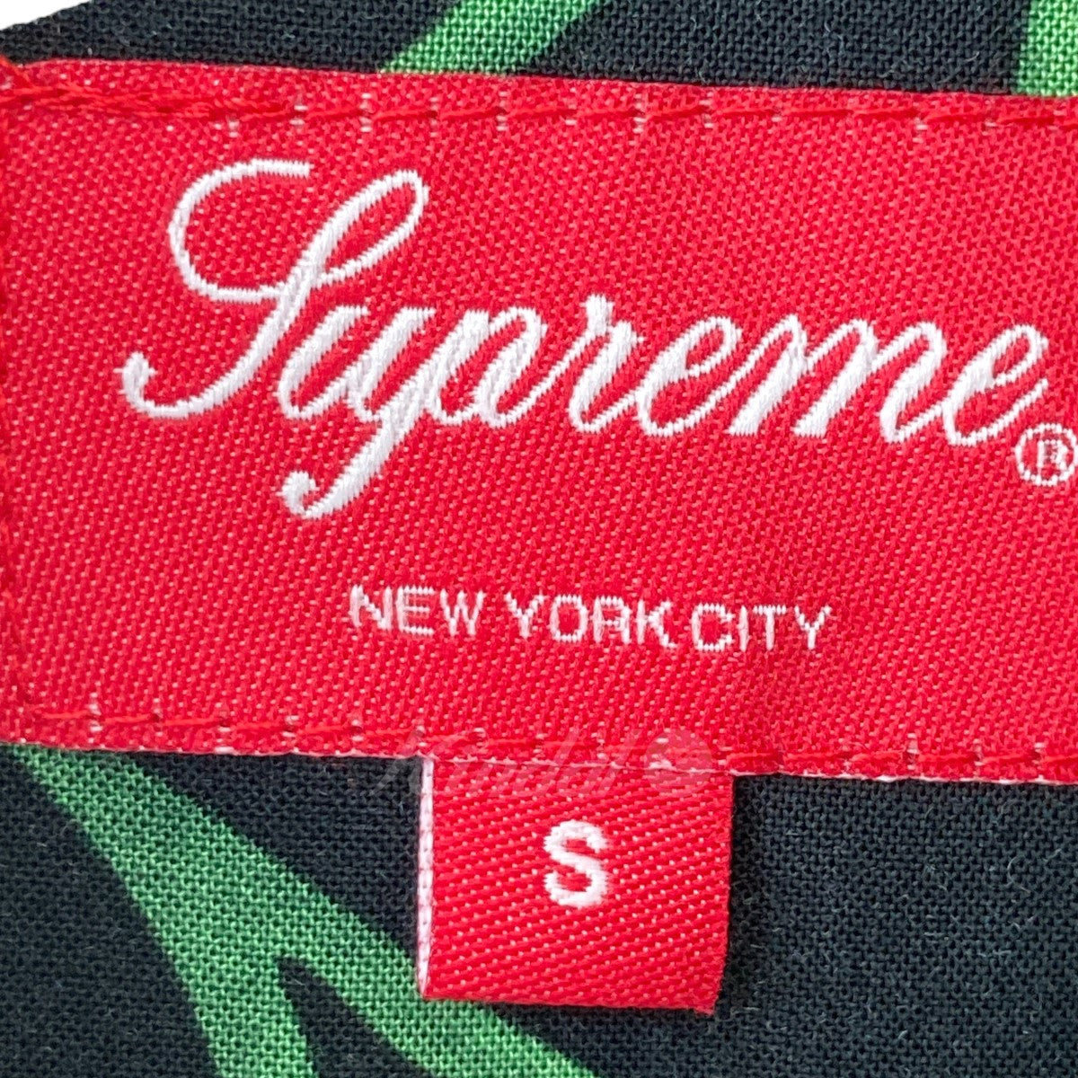 SUPREME(シュプリーム) 18SS LILY RAYON SHIRTS グリーン×ブラック ...