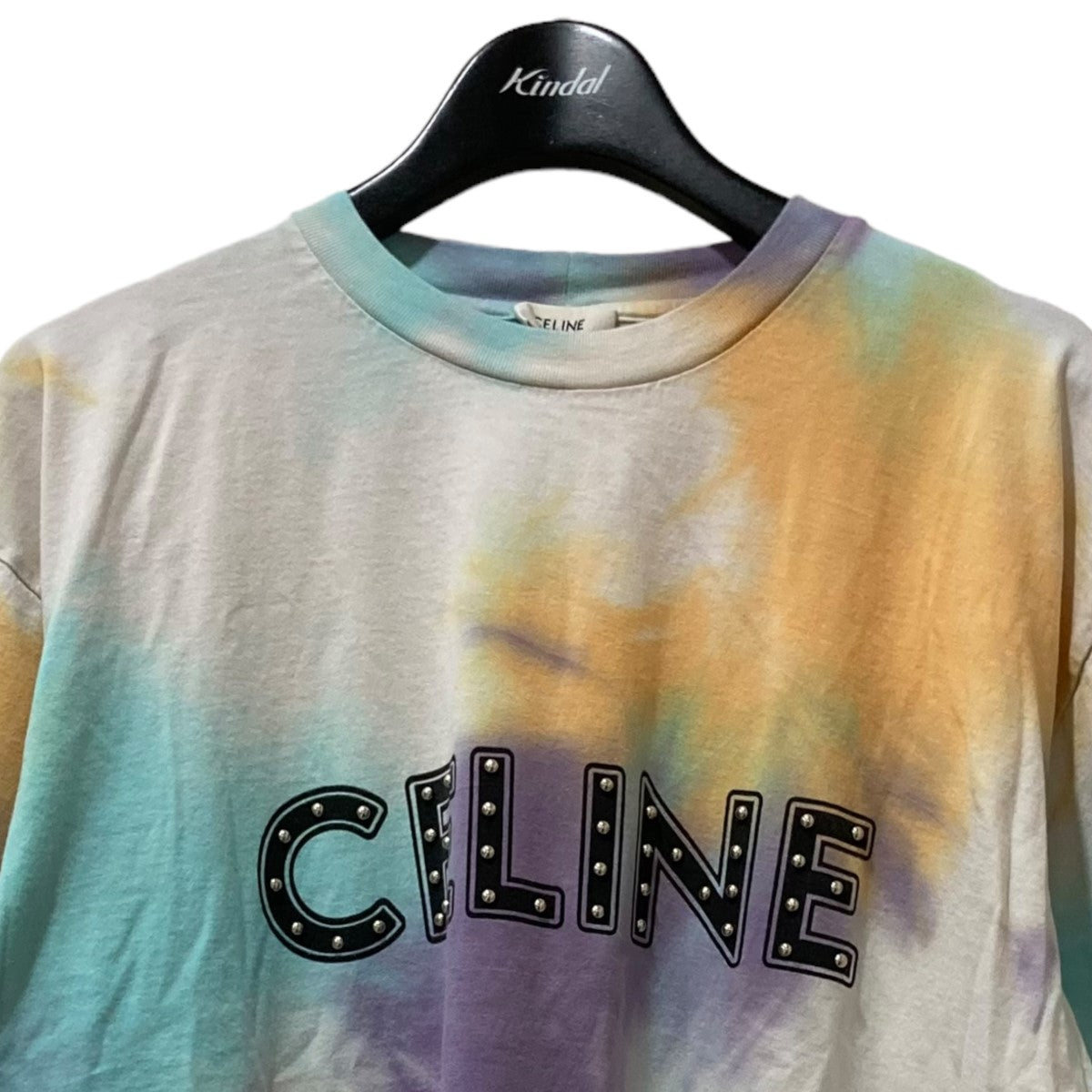 CELINE(セリーヌ) Studded Logo S S Tee スタッズ半袖Tシャツ 