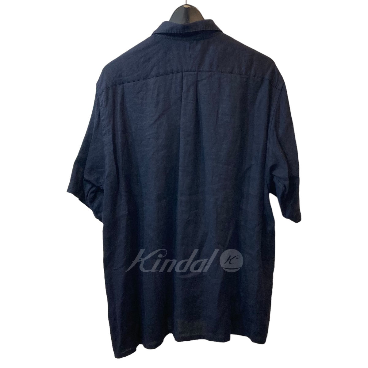 COMOLI(コモリ) リネンツイル半袖オープンカラーシャツ X01-02024 ネイビー サイズ:2 メンズ シャツ 中古・古着