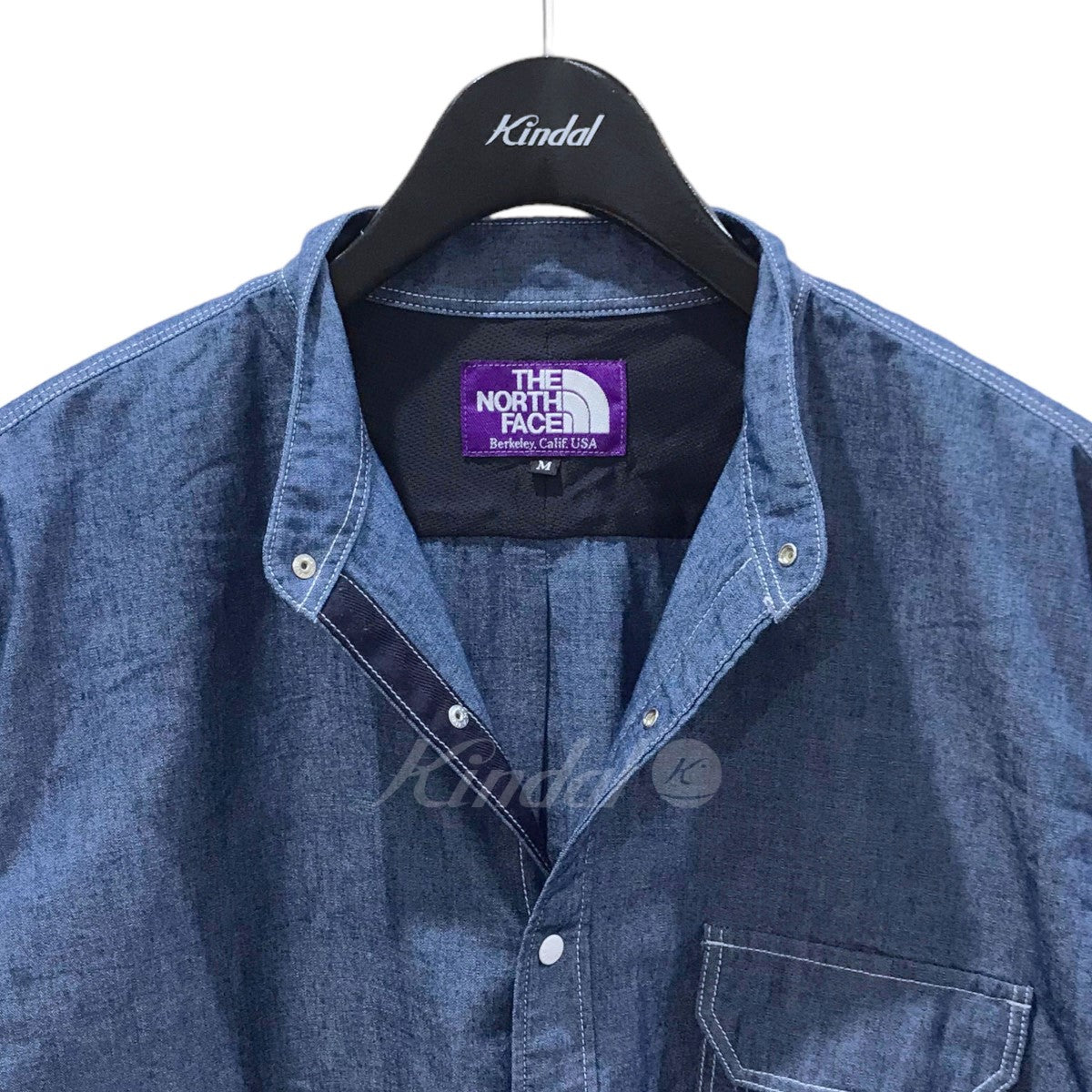 THE NORTH FACE PURPLE LABEL(ザノースフェイス　パープルレーベル) スタンドカラーシャンブレーシャツ NT3707N