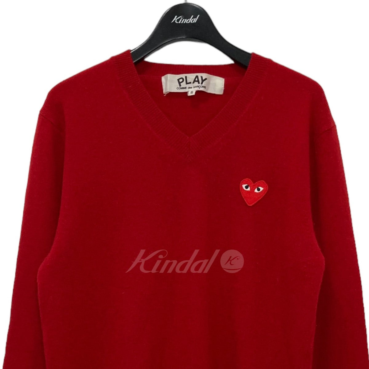 PLAY COMME des GARCONS(プレイコムデギャルソン) Vネックニット RED HEART V NECK SWEATER AZ-N002