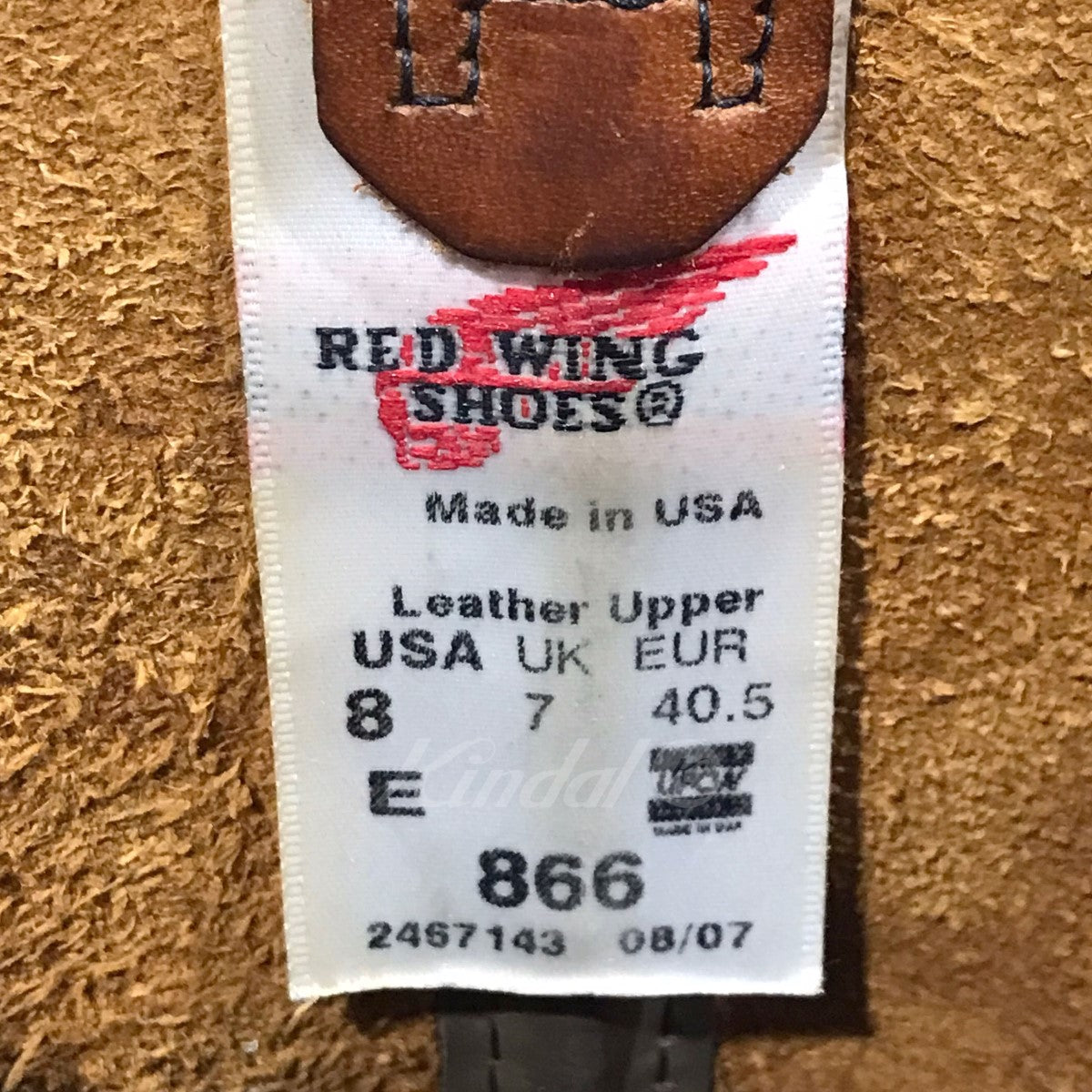 RED WING(レッドウィング) ペコスブーツ 866 866 キャメル サイズ USA8(26cm)｜【公式】カインドオルオンライン  ブランド古着・中古通販【kindal】