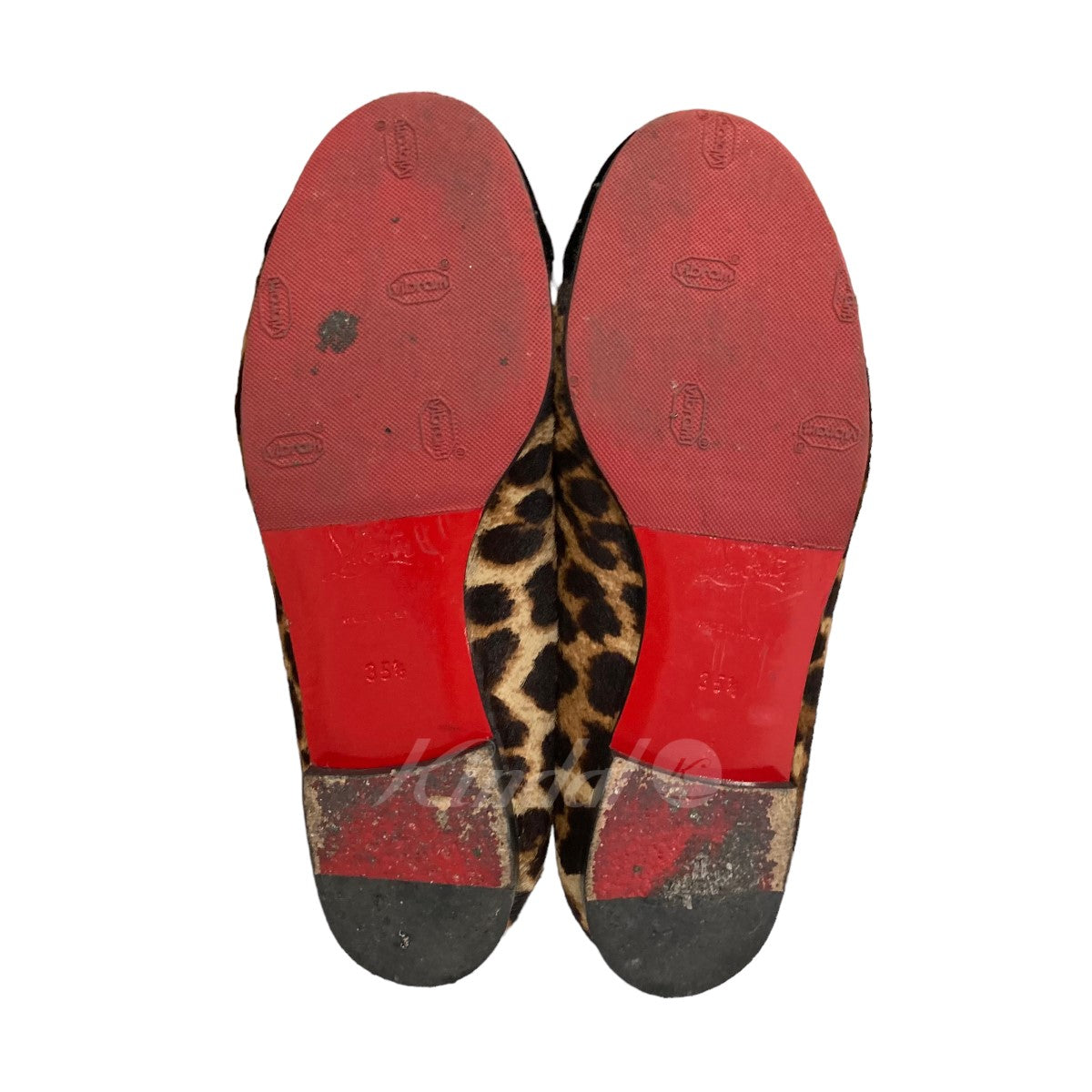 CHRISTIAN LOUBOUTIN(クリスチャンルブタン) Drawer別注 MY LOVE FLAT VELVET レオパード ファーパンプス  3130492