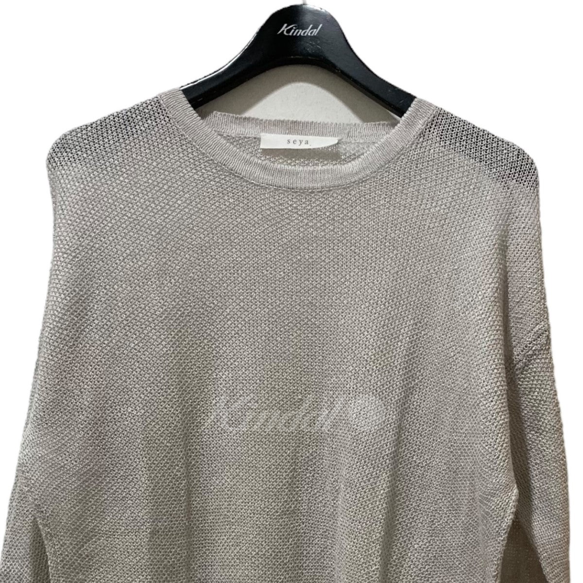 seya．(セヤ) Komorebi Sweater メッシュスウェット グレー サイズ M｜【公式】カインドオルオンライン  ブランド古着・中古通販【kindal】