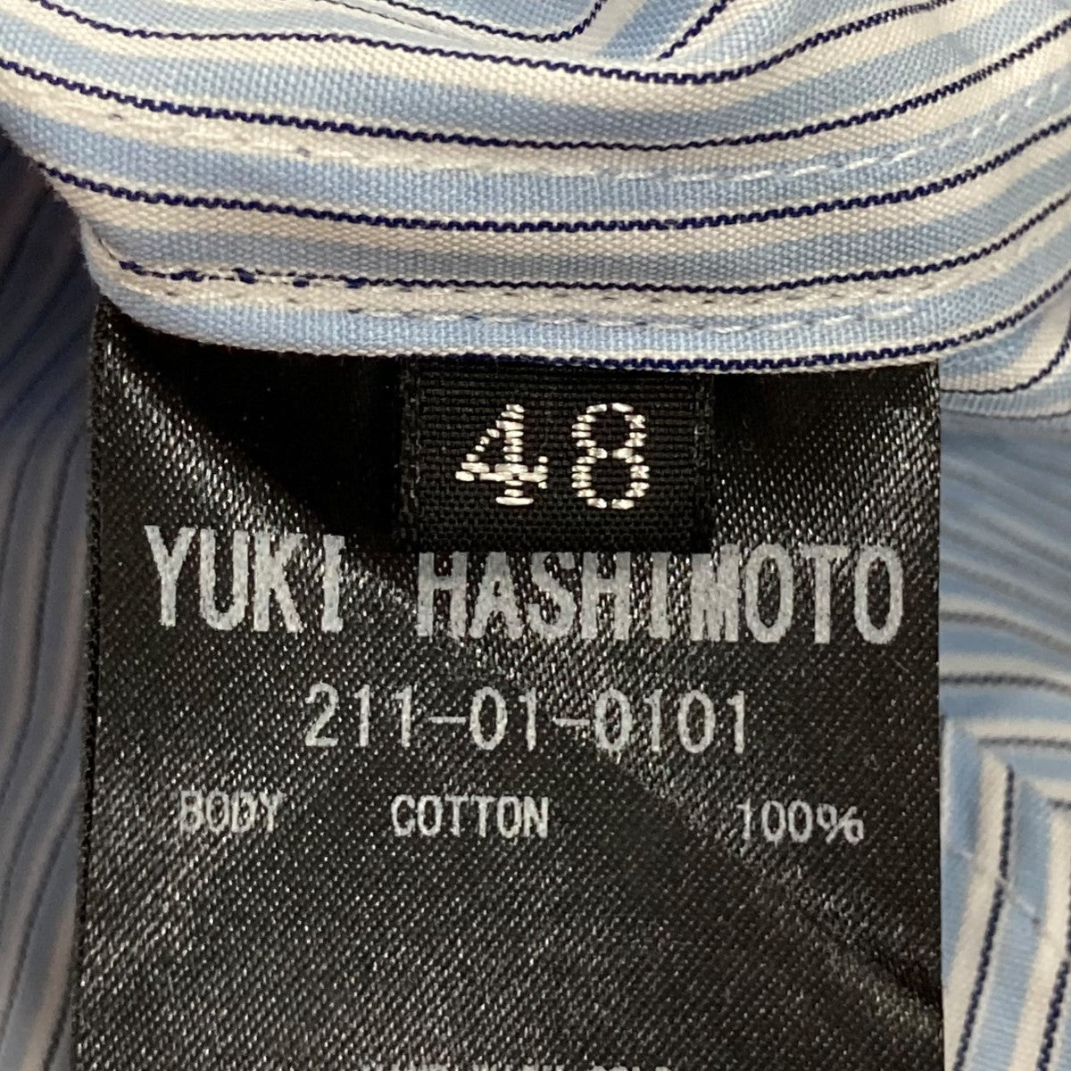 YUKI HASHIMOTO(ユウキ ハシモト) BACK ZIPPED SHIRTSストライプストライプシャツ211-01-0101