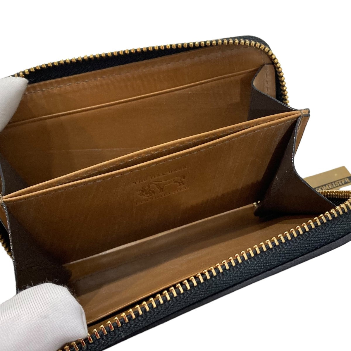 編み込みレザー コンパクトウォレット 財布