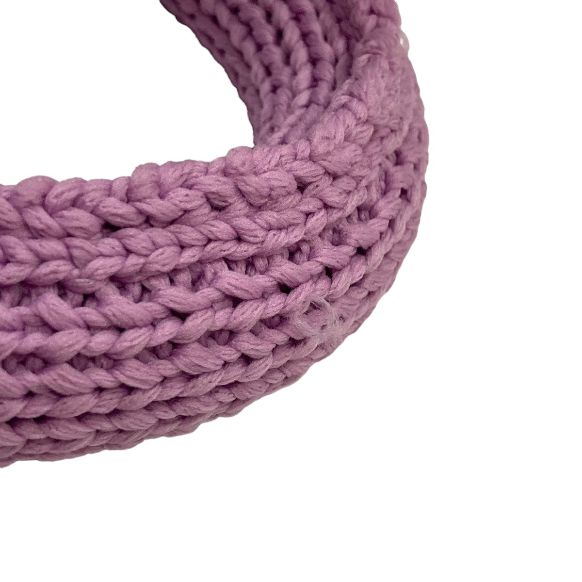【美品] NKNIT sponge striped hand bag NKNIT ンニット sponge striped hand bag（KNIT handle bag