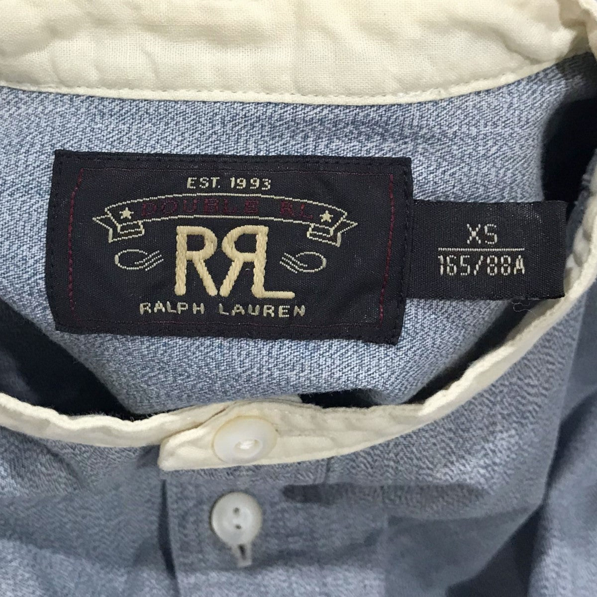 RRL(ダブルアールエル) クレリックバンドカラーワークシャツ インディゴ サイズ XS｜【公式】カインドオルオンライン  ブランド古着・中古通販【kindal】