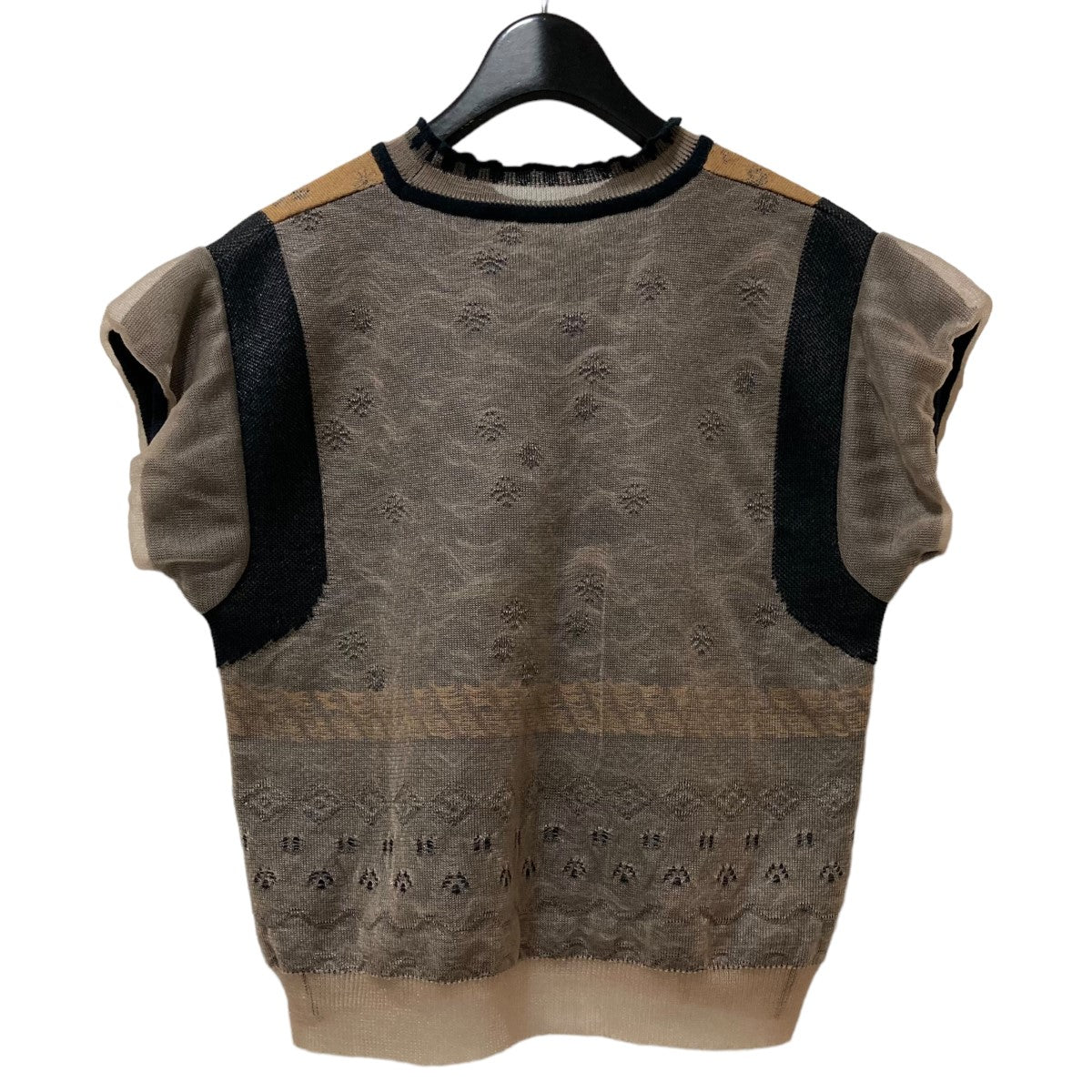 mame kurogouchi(マメクロゴウチ) Cocoon Layered Knit Tops レイヤードニットトップス MM20SS-KN035