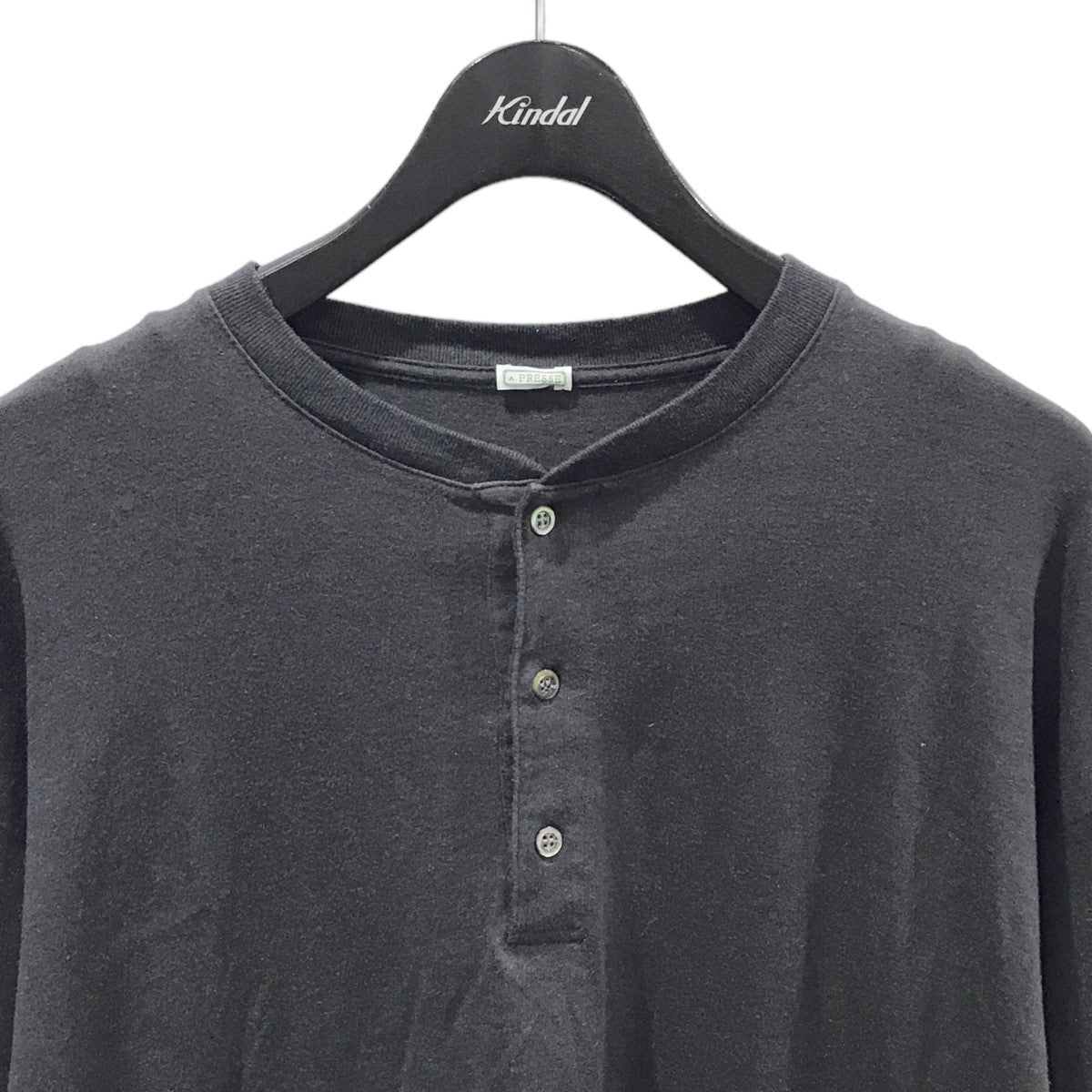 A．PRESSE(アプレッセ) 24SS カシミヤブレンドロングスリーブヘンリー 