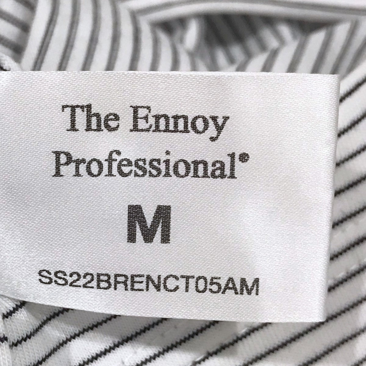 ENNOY(エンノイ) 22SS ロゴ刺繍ボーダー柄Tシャツ S／S Border T-Shirts SS22BRENCT05AM  SS22BRENCT05AM ホワイト・ブラック サイズ M｜【公式】カインドオルオンライン ブランド古着・中古通販【kindal】