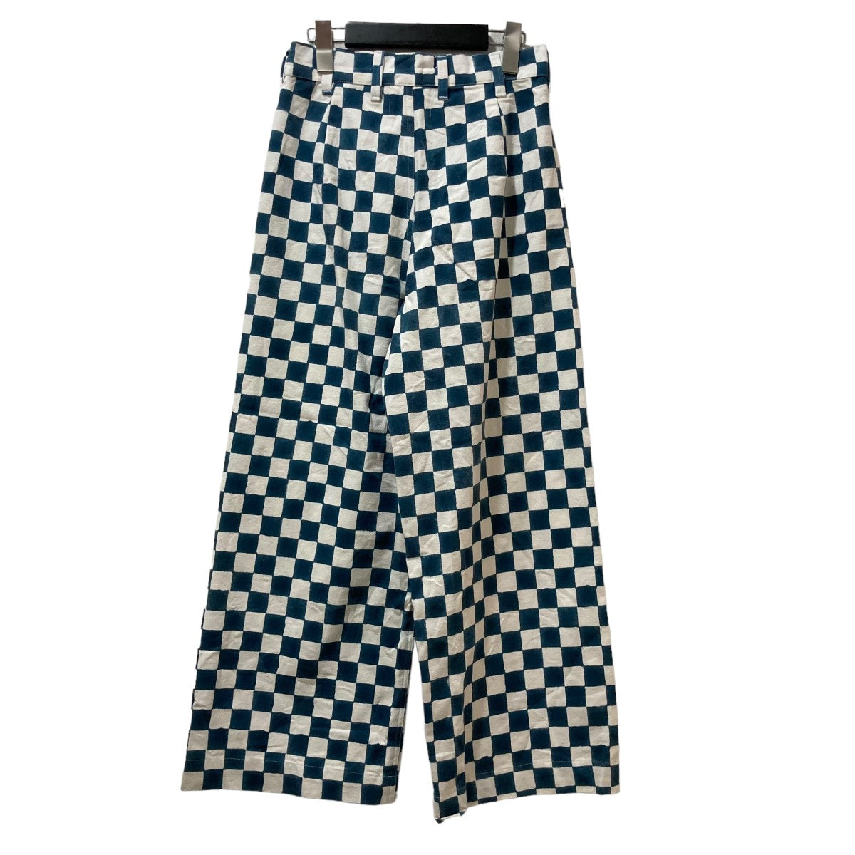 SZ Blockprints(エスゼット ブロックプリント) Ron Herman別注 Checkered Disco Pants ストレートパンツ  3510600577 3510600577 ホワイト×ネイビー サイズ S｜【公式】カインドオルオンライン ブランド古着・中古通販【kindal】