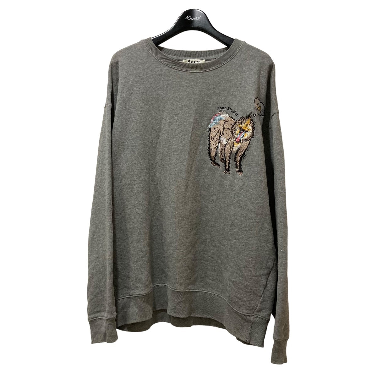 ACNE STUDIOS(アクネストゥディオズ) Melange Animal-embroidered Sweatshirt アニマル刺繍スウェット  FN-UX-SWEA000005 FN-UX-SWEA000005 グレー サイズ S｜【公式】カインドオルオンライン  ブランド古着・中古通販【kindal】