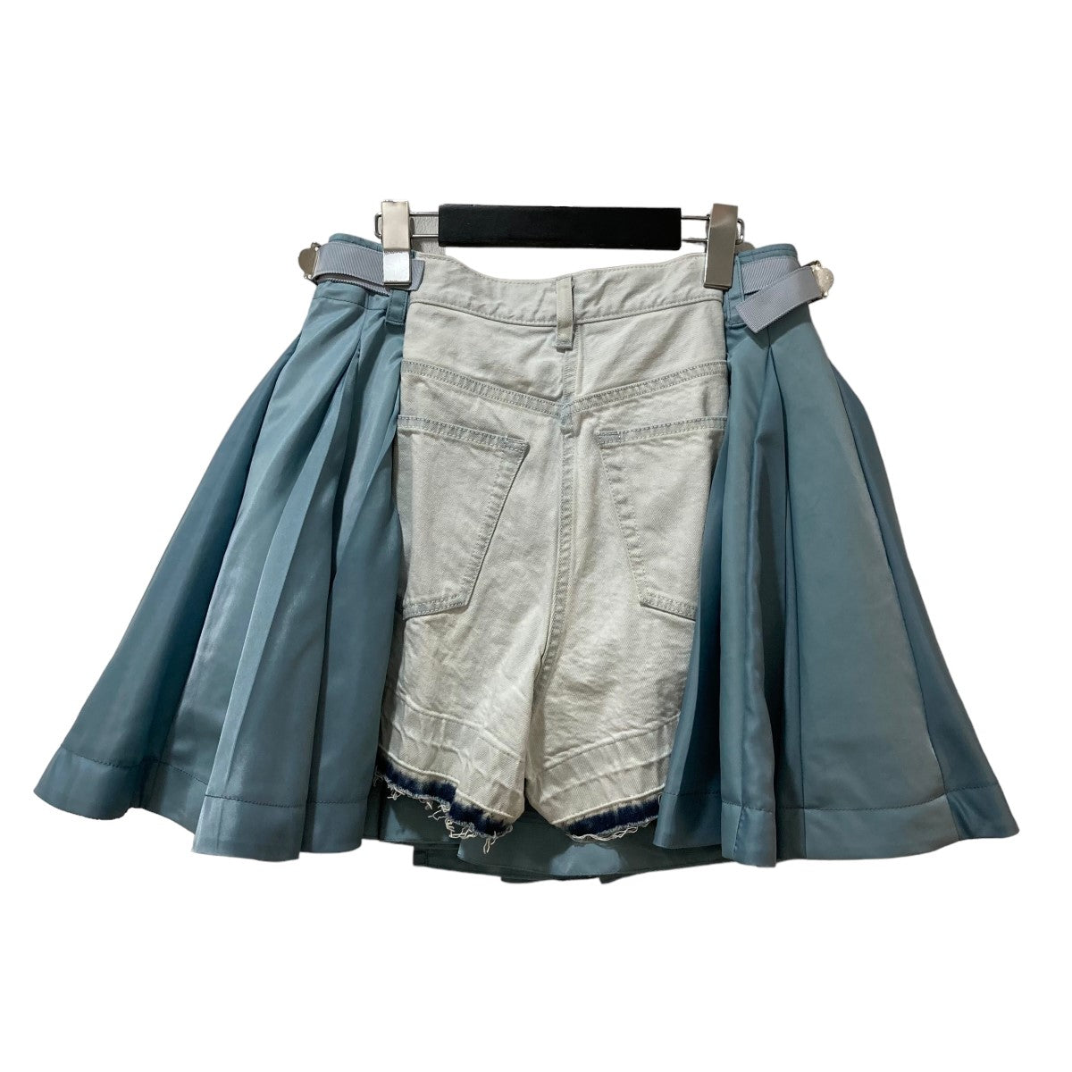 sacai(サカイ) HYBRID SHORTS スカートドッキング デニムショーツ 22-06112 22-06112 ブルー サイズ  1｜【公式】カインドオルオンライン ブランド古着・中古通販【kindal】