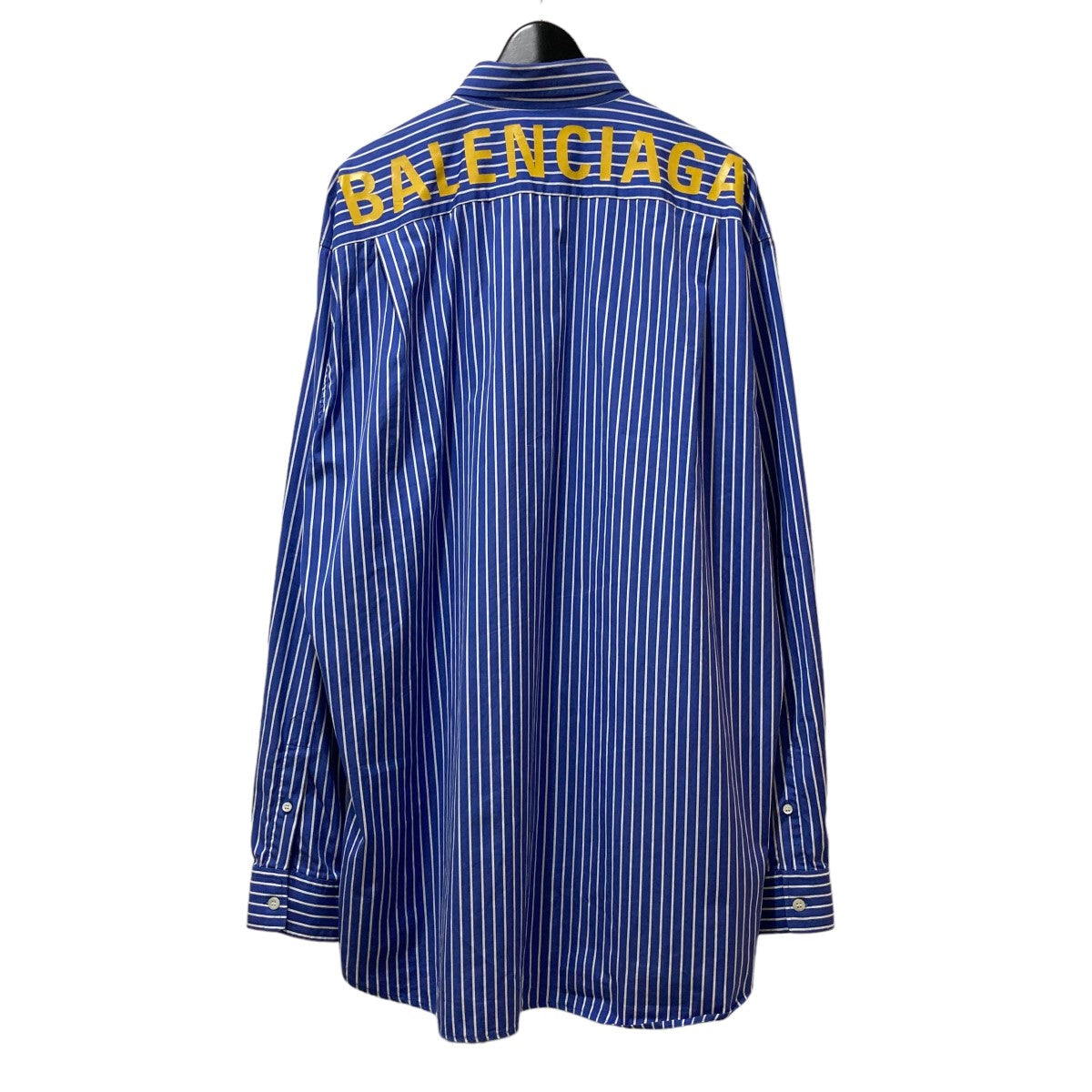 BALENCIAGA(バレンシアガ) バックロゴストライプシャツ 556878 556878 ブルー×ホワイト サイズ  39｜【公式】カインドオルオンライン ブランド古着・中古通販【kindal】