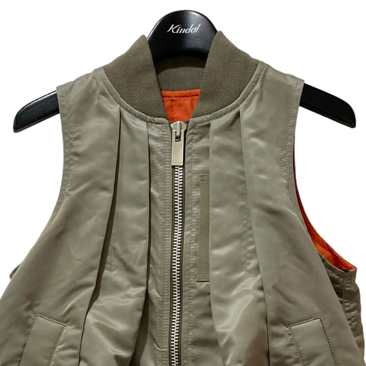 sacai(サカイ) 2024SS Nylon Twill Vest -L ナイロンツイルベスト 24-07085 24-07085 カーキ サイズ  1｜【公式】カインドオルオンライン ブランド古着・中古通販【kindal】