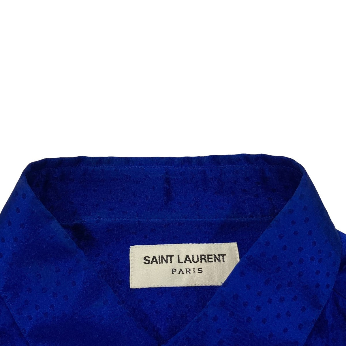 Saint Laurent Paris(サンローランパリ) ドットシルク比翼長袖シャツ 646850 Y2D38 646850 Y2D38 ブルー  サイズ 38｜【公式】カインドオルオンライン ブランド古着・中古通販【kindal】