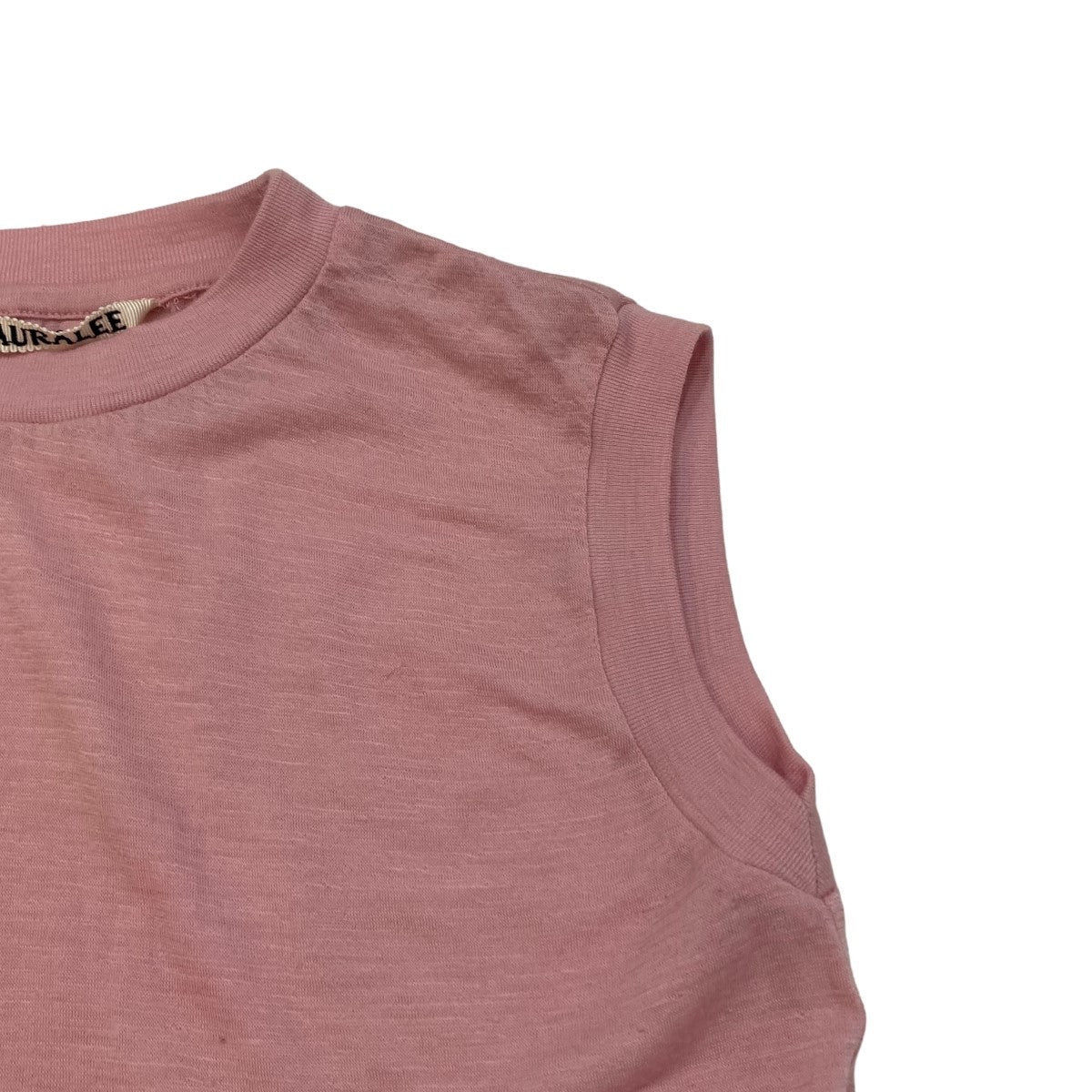 オーラリーのRon Herman別注 SHEER JERSEY SHORT SLEEVELESS タンクトップ カットソー A23AT06WTです。 AURALEE トップス 古着・中古アイテム