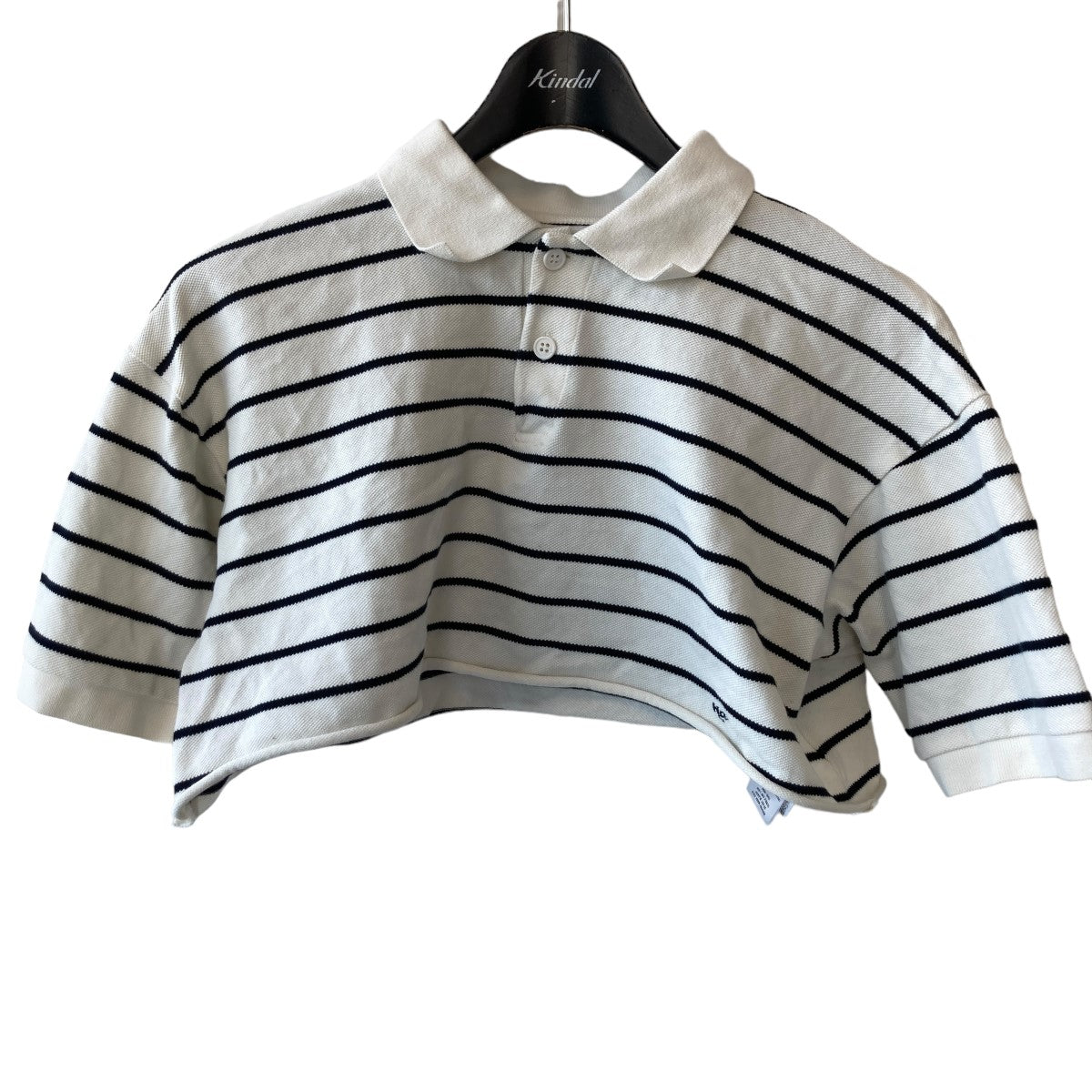 HOMMEGIRLS 24SSCROPPED STRIPED POLO SHIRTSボーダー半袖ポロシャツ3810900371 古着・中古-1枚目のアイテム画像