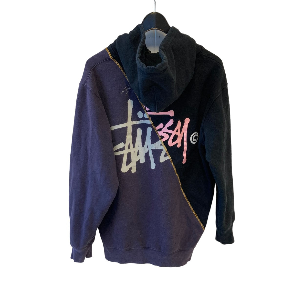 stussy×KIKO KOSTADINOV 1 Of 1 Reconstructed Hoodie 2015 ブラックｘパープル サイズ  L｜【公式】カインドオルオンライン ブランド古着・中古通販【kindal】