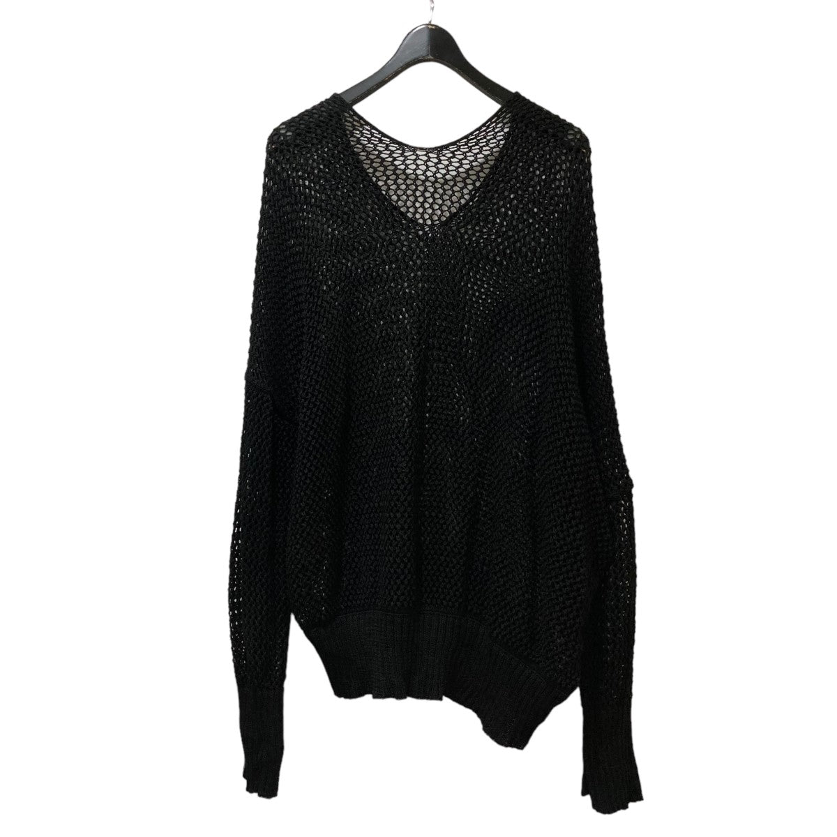 sulvam(サルバム) MESH ASYMMETRY KNIT メッシュアシンメトリーニット SR-K02-810 SR-K02-810 ブラック  サイズ M｜【公式】カインドオルオンライン ブランド古着・中古通販【kindal】