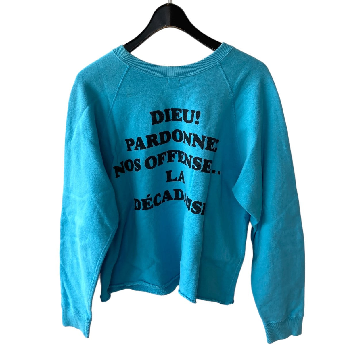 godard haberdashery 4周年記念 ラグラン ショート丈スウェット スカイ  