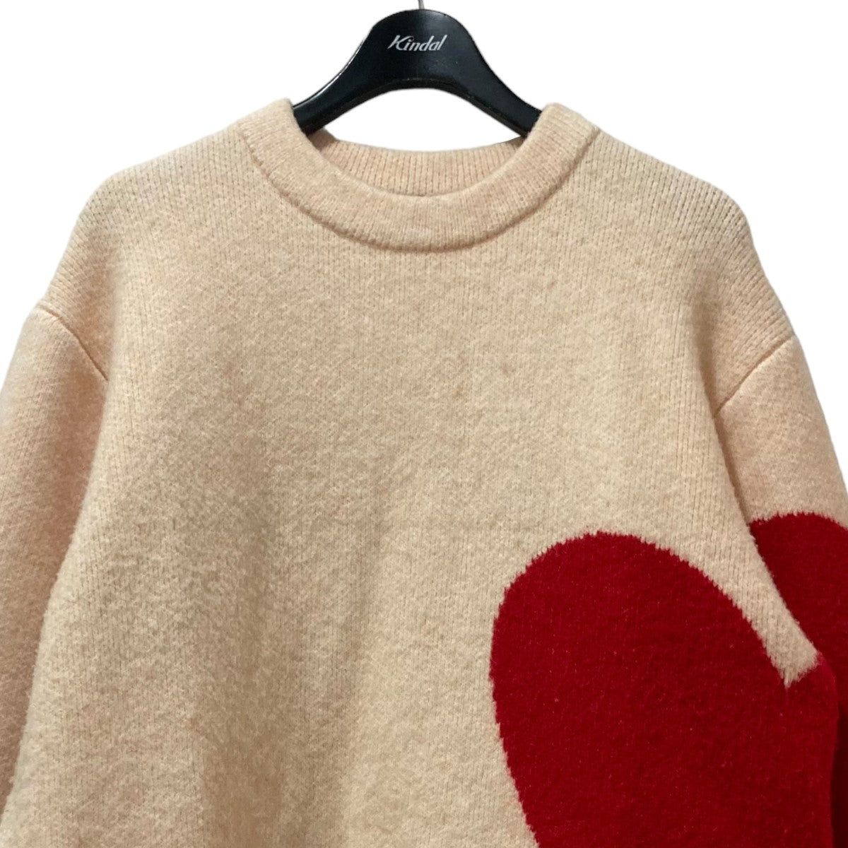 pattern knit クルーネックハートニットプルオーバー NKNIT23AW-N36