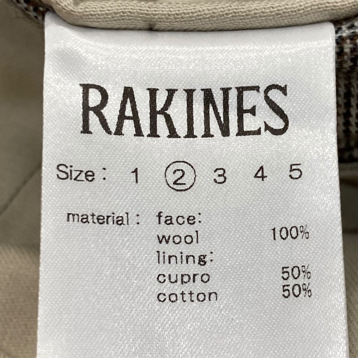 RAKINES(ラキネス) glen check 4-Lp pants グレンチェックワイド