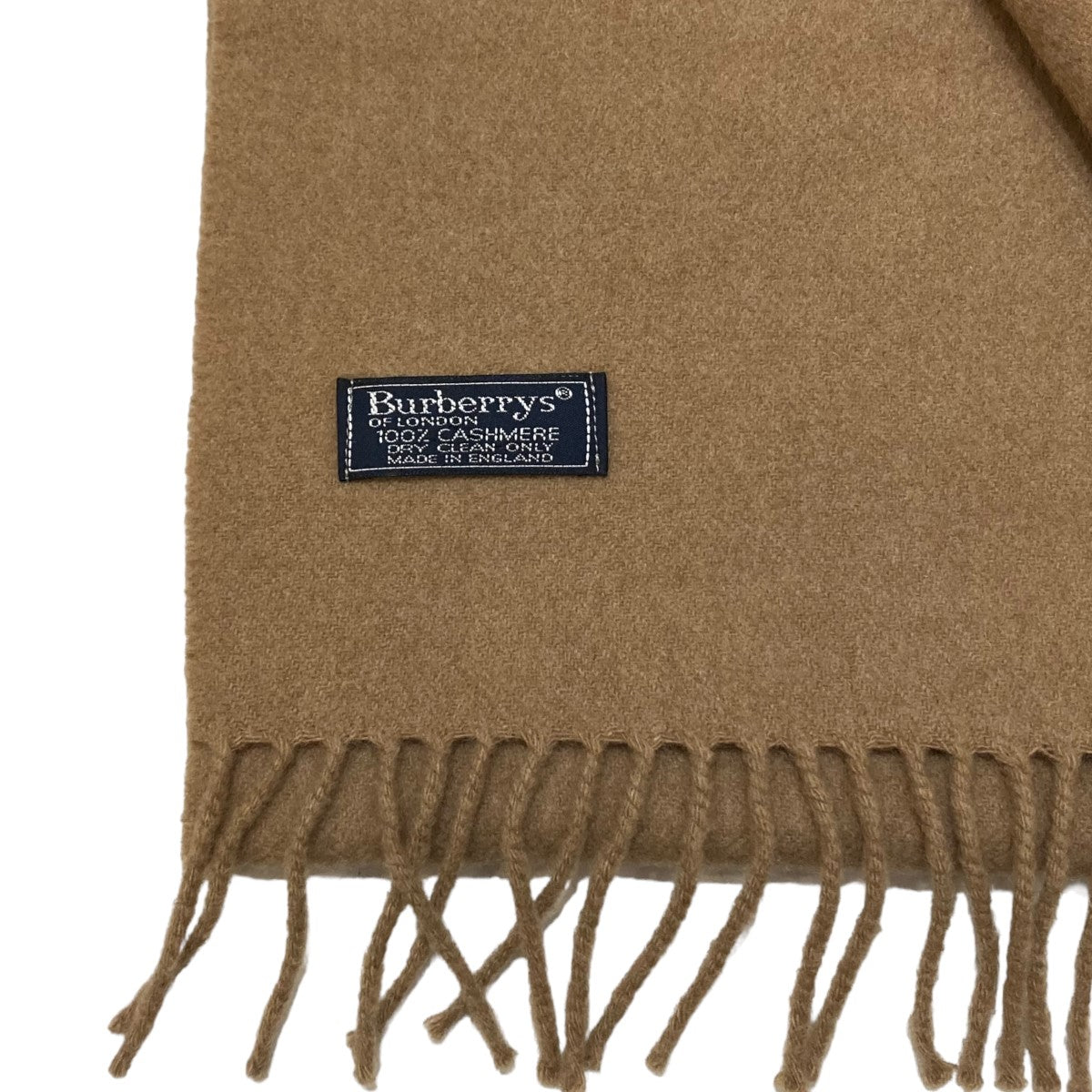 Burberry's(バーバリー) ロゴ刺繍 カシミヤマフラー ベージュ｜【公式】カインドオルオンライン ブランド古着・中古通販【kindal】