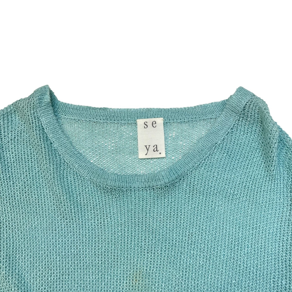 セヤ seya． 23SS komorebi クルーネックニット BLM-13000-A ブルー seya．(セヤ) 23SSkomorebi クルーネックニットBLM-13000-A BLM