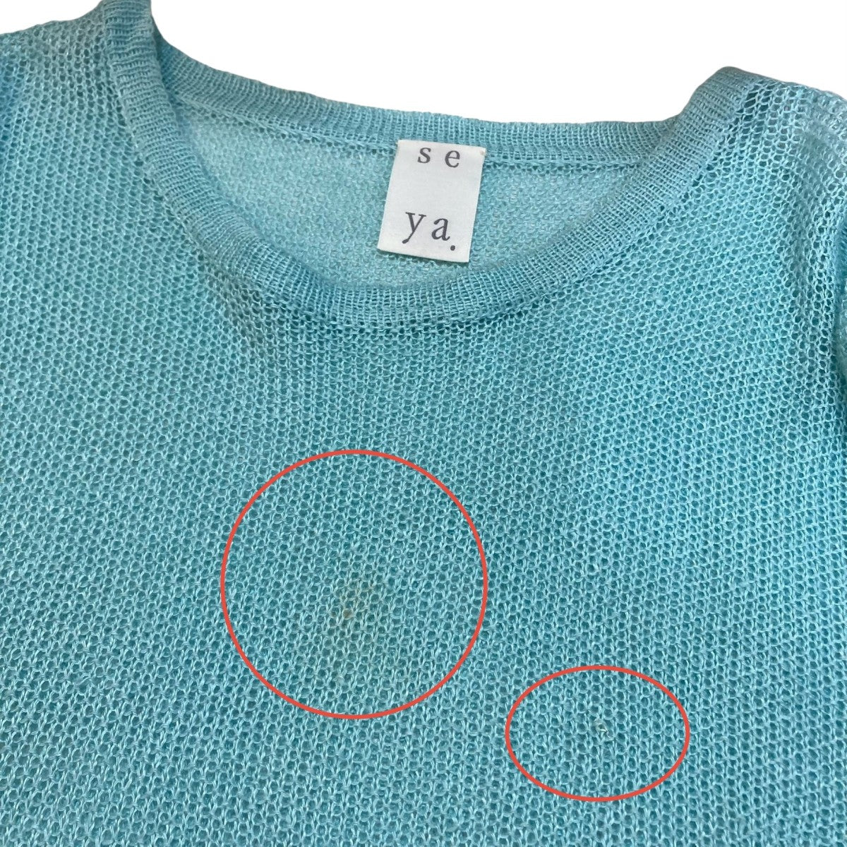 セヤ seya． 23SS komorebi クルーネックニット BLM-13000-A ブルー seya．(セヤ) 23SSkomorebi クルーネックニットBLM-13000-A BLM