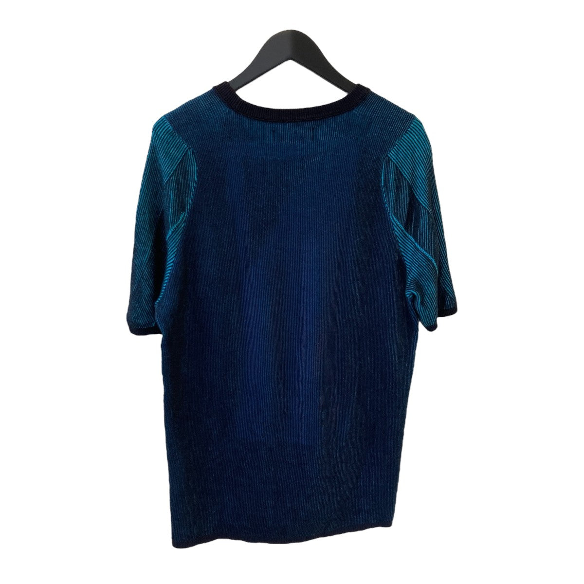 Cotton Ribbed Grey Graphic T Shirt半袖ニット6019502A2