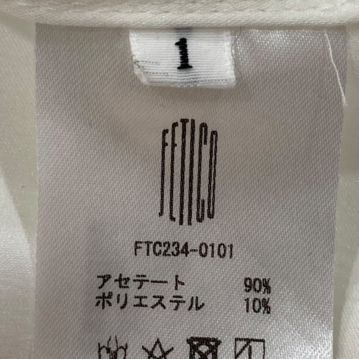 FETICO(フェティコ) SATIN SHIRT サテンシャツ FTC234-0101 FTC234 