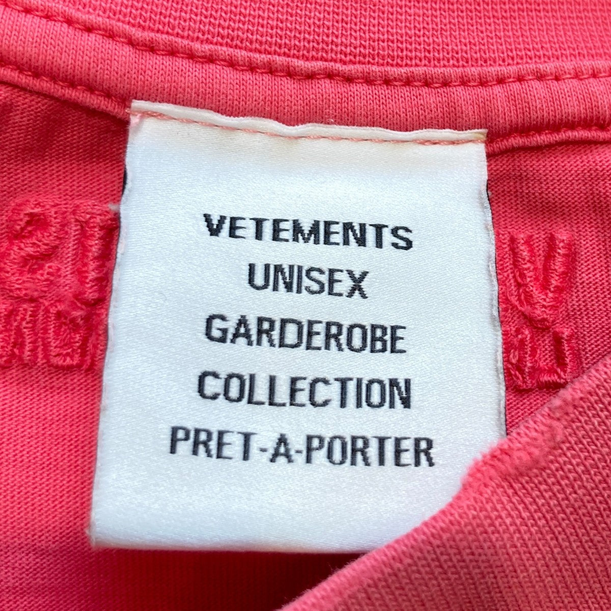 vetements 23ss ピンク　レイヤード　パンツ　ヴェトモン ヴェトモン VETEMENTS オーバーサイズショートスリーブ（PINK