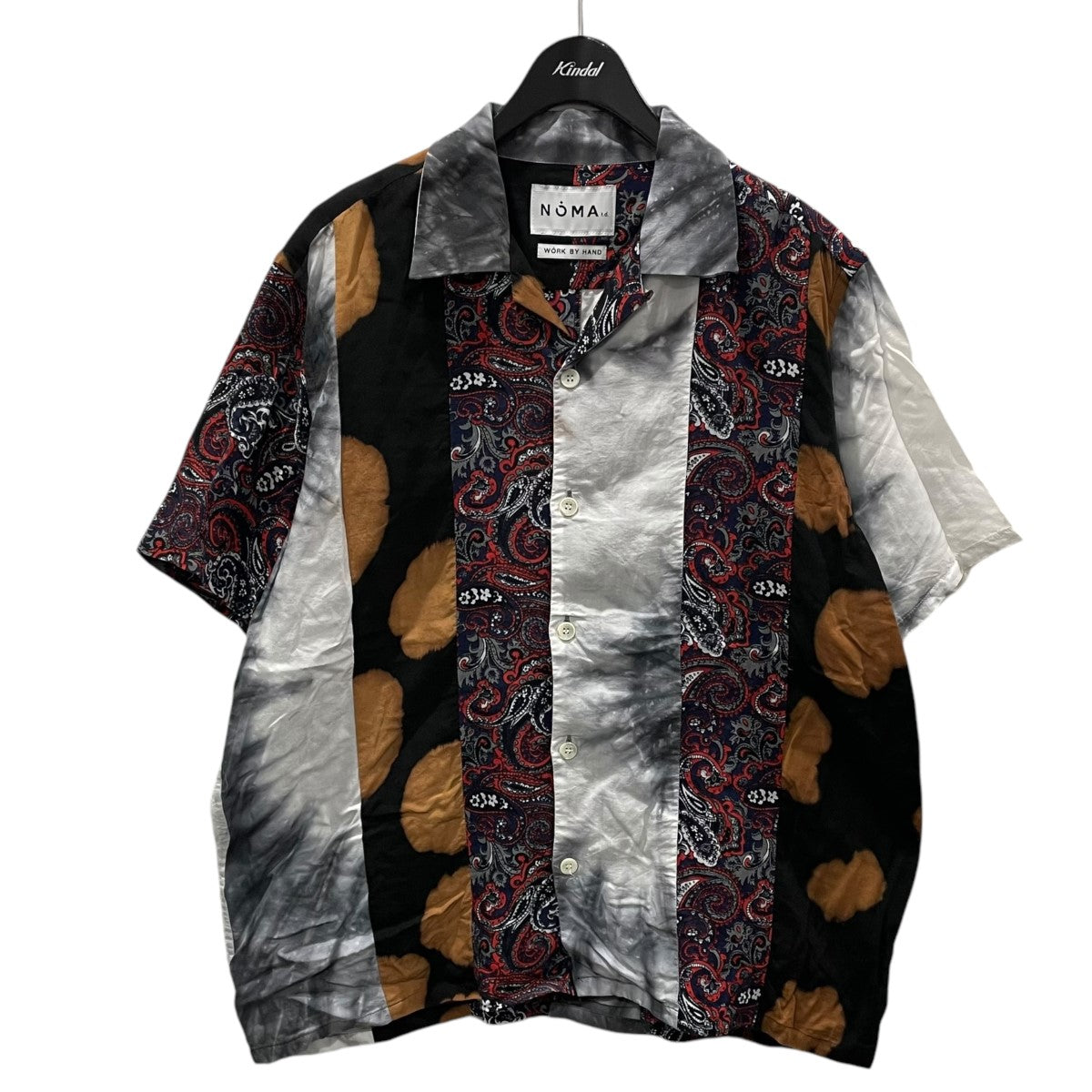 NOMA t．d． オープンカラー半袖シャツ Print ＆ Dry Patchwork Shirt プリントアンドドライ パッチワークシャツ N35-SH03 古着・中古-1枚目のアイテム画像