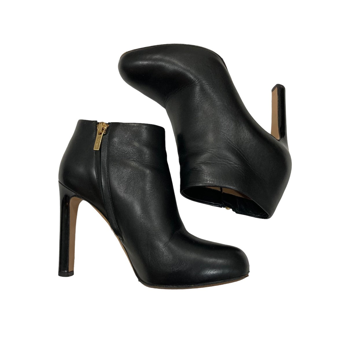 未使用◆レディース フェラガモ 黒 ふわふわ ファー ショート ブーツ 6.5 118366.jpg