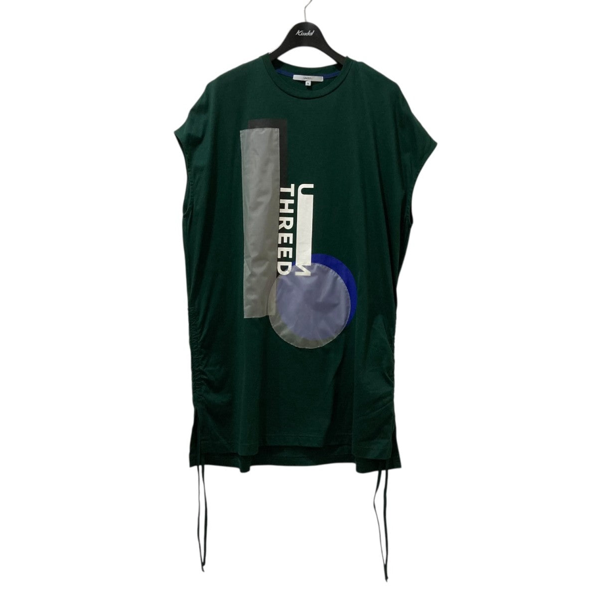 サイドギャザー ノースリーブTシャツ522342700401-01